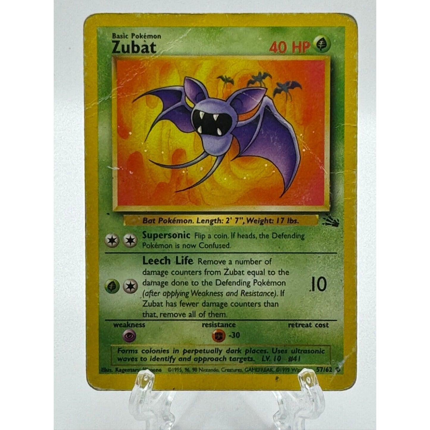 Zubat 57/62 Fossil Pokémon TCG