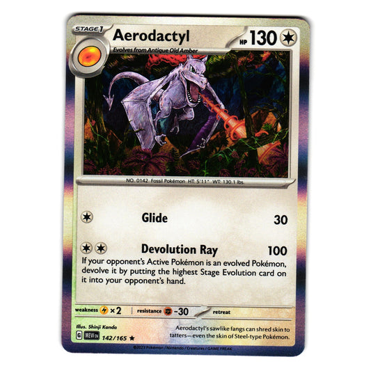 AERODACTYL 142/165 SCARLET AND VIOLET 151 POKEMON TCG