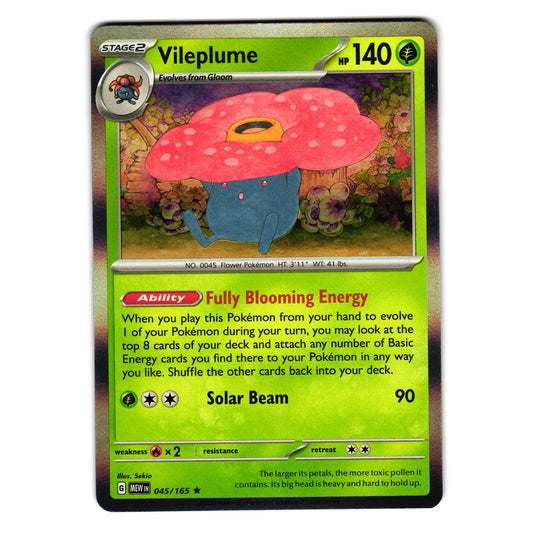 VILEPLUME 045/165 SCARLET AND VIOLET 151 POKEMON TCG