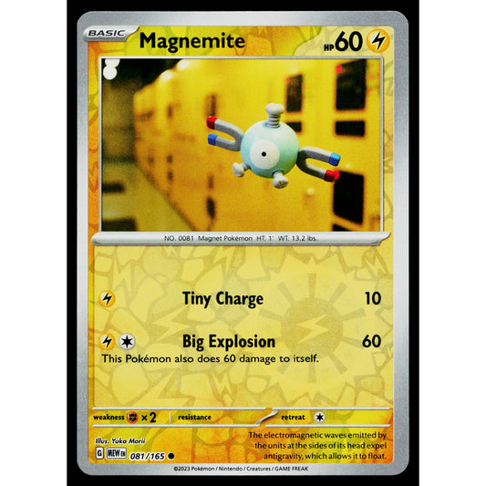 MAGNEMITE 081/165 REVERSE HOLO SCARLET AND VIOLET 151 POKEMON TCG