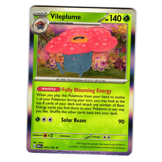 VILEPLUME 045/165 SCARLET AND VIOLET 151 POKEMON TCG