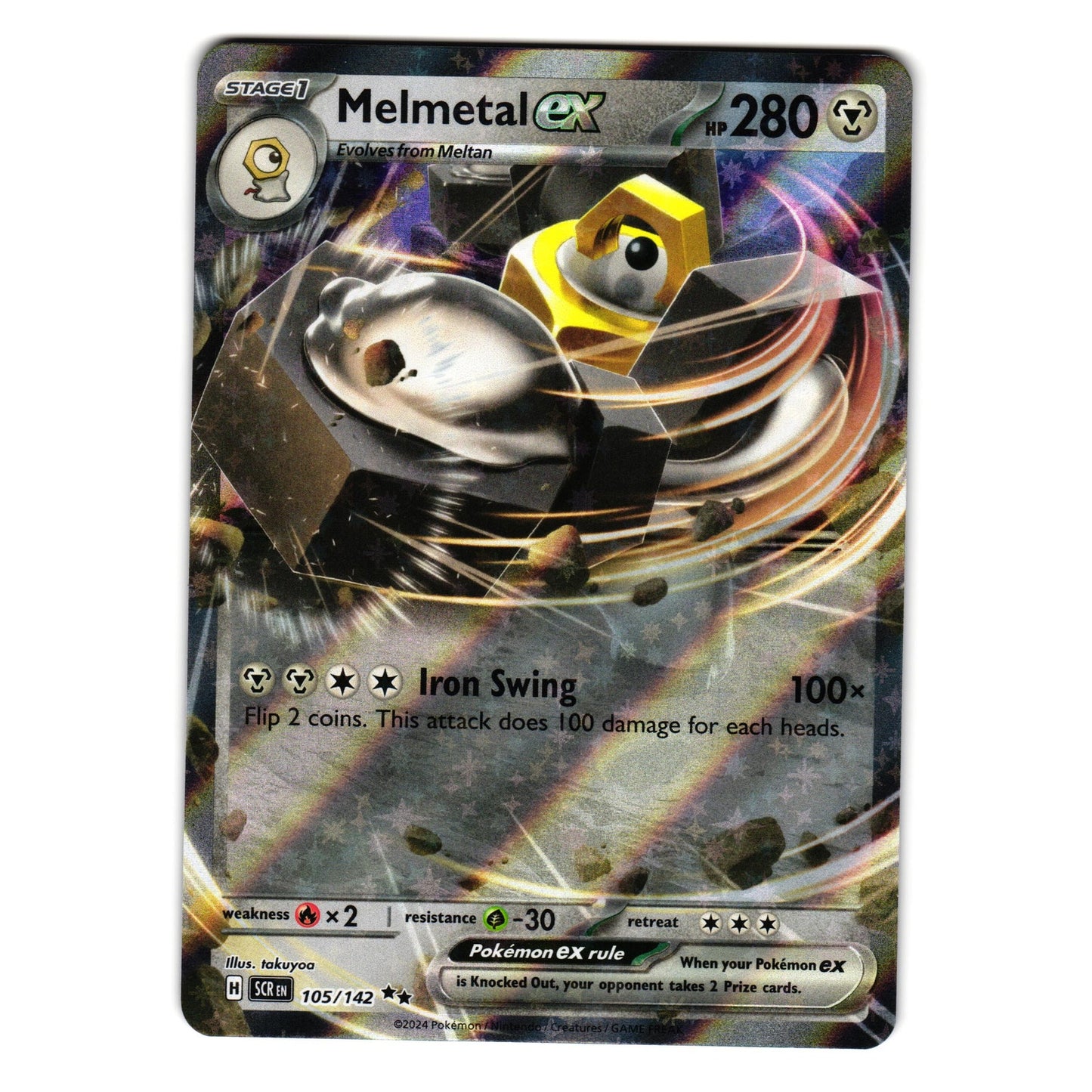 MELMETAL EX 105/142 STELLAR CROWN POKEMON TCG