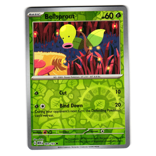 BELLSPROUT 069/165 REVERSE HOLO SCARLET AND VIOLET 151 POKEMON TCG