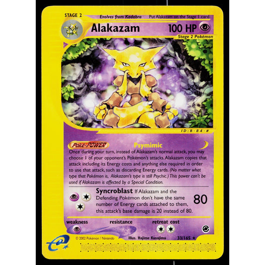 ALAKAZAM 33/165 EXPEDITION BASE SET POKEMON TCG