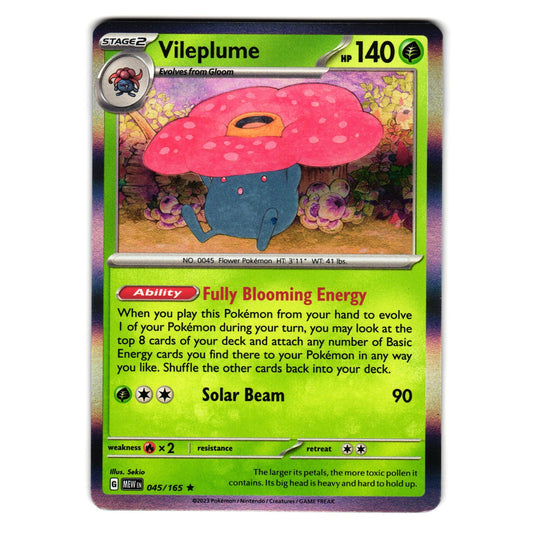 VILEPLUME 045/165 SCARLET AND VIOLET 151 POKEMON TCG