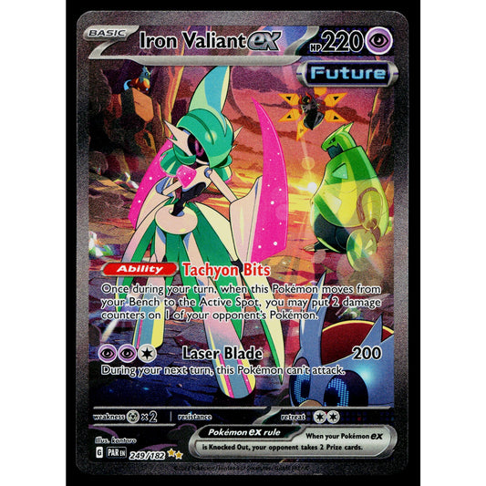 IRON VALIANT EX 249/182 PARADOX RIFT POKEMON TCG