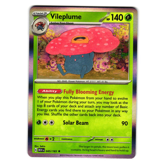 VILEPLUME 045/165 SCARLET AND VIOLET 151 POKEMON TCG