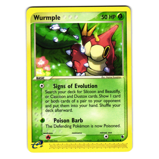 WURMPLE 78/109 EX RUBY AND SAPPHIRE POKEMON TCG