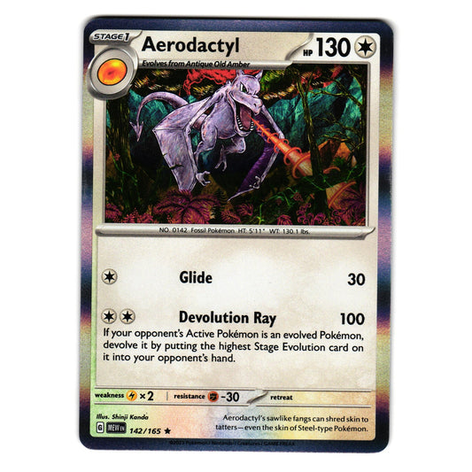 AERODACTYL 142/165 SCARLET AND VIOLET 151 POKEMON TCG