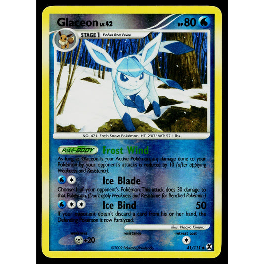 GLACEON 41/111 REVERSE HOLO RISING RIVALS POKEMON TCG