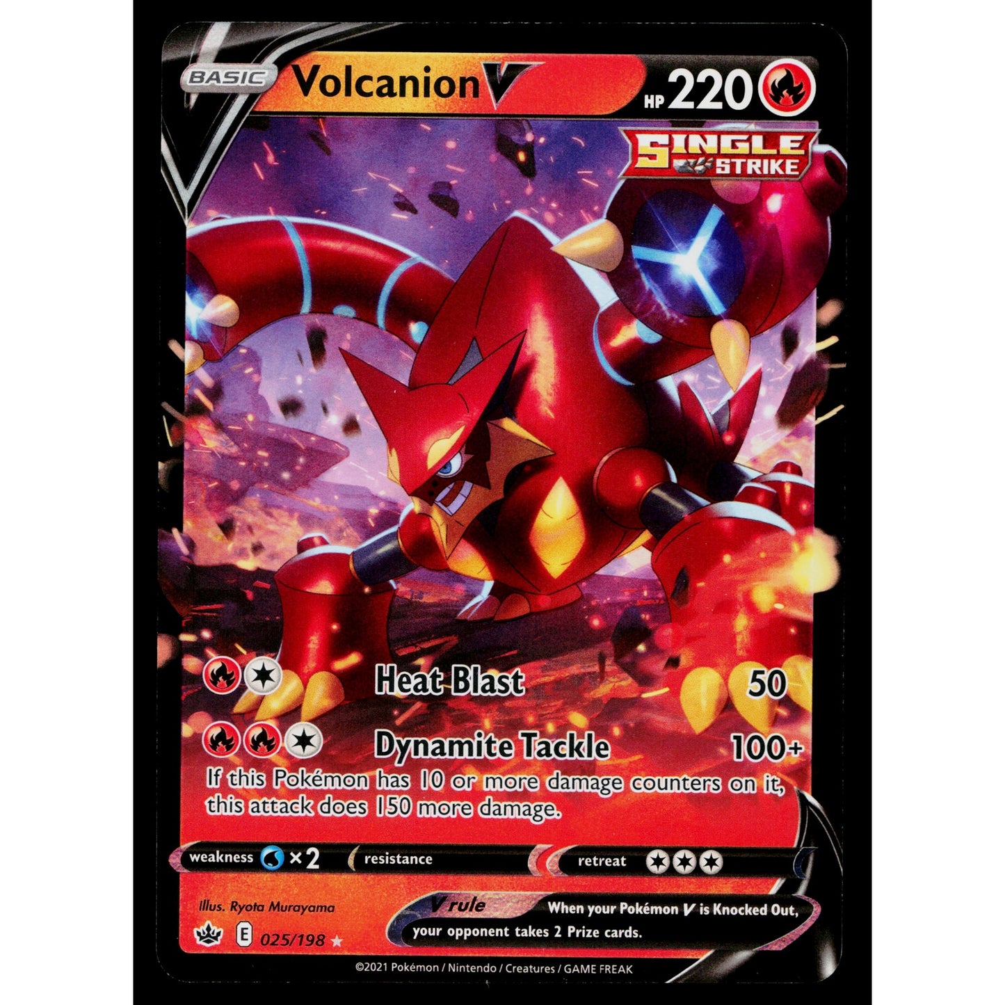 VOLCANION V 025/198 CHILLING REIGN POKEMON TCG