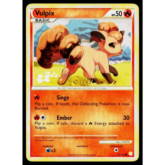 VULPIX 87/123 HEARTGOLD AND SOULSILVER POKEMON TCG