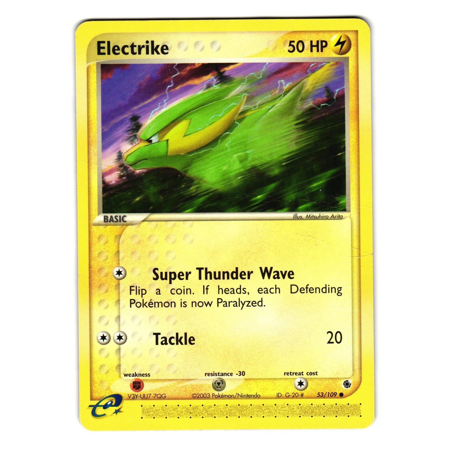 ELECTRIKE 53/109 EX RUBY AND SAPPHIRE POKEMON TCG