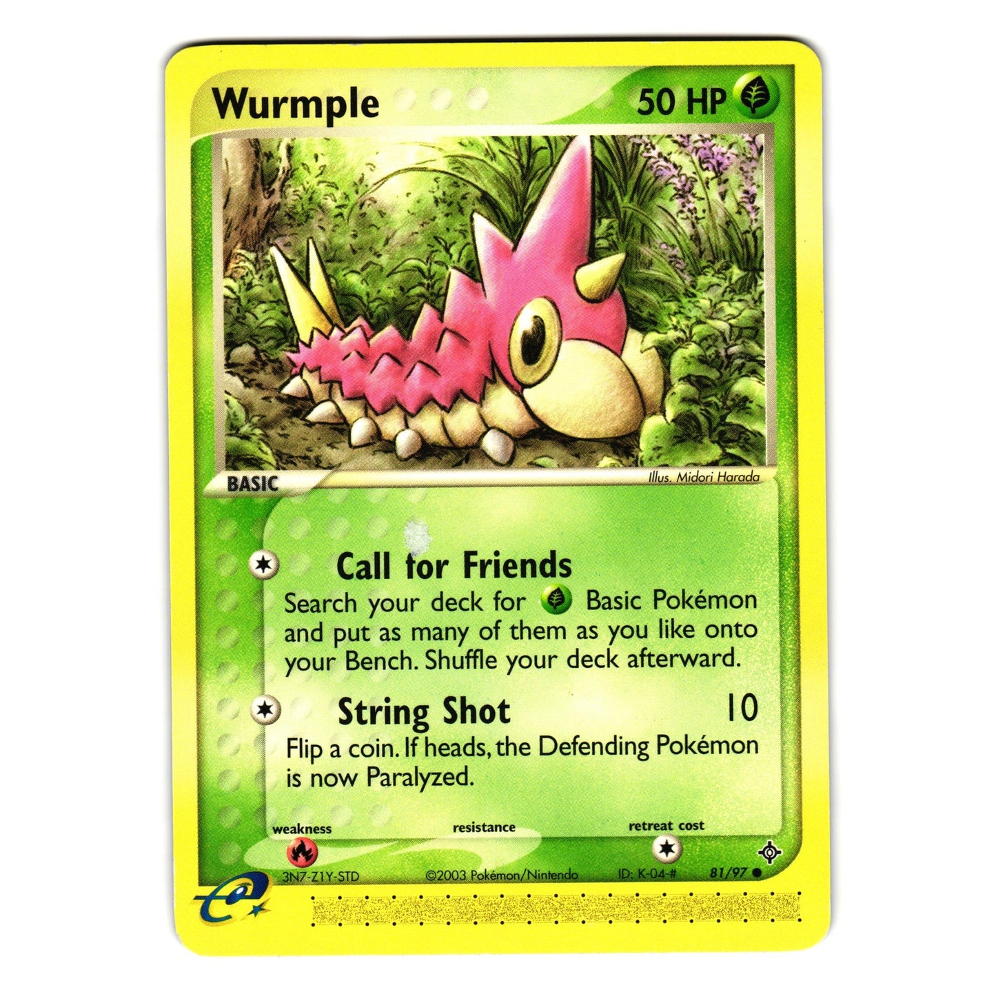 WURMPLE 81/97 EX DRAGON POKEMON TCG