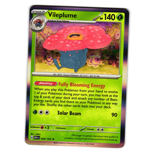 VILEPLUME 045/165 SCARLET AND VIOLET 151 POKEMON TCG