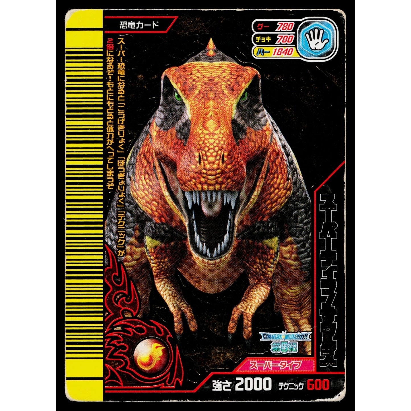 SUPER TYRANNOSAURUS KAKUSHIN 5TH EDITION DINOSAUR KING ARCADE CARD