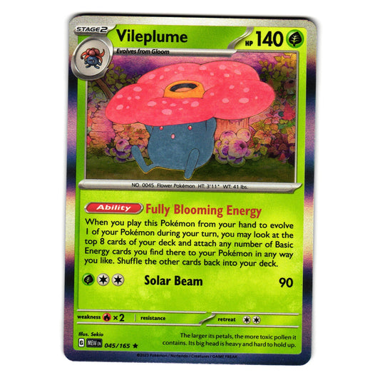 VILEPLUME 045/165 SCARLET AND VIOLET 151 POKEMON TCG