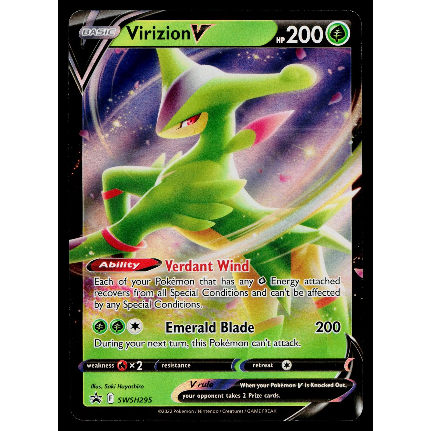 VIRIZION V SWSH295 SWSH BLACK STAR PROMOS POKEMON TCG