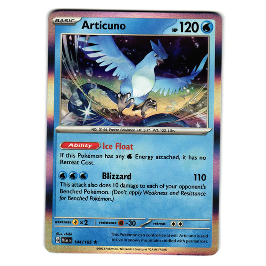 ARTICUNO 144/165 SCARLET AND VIOLET 151 POKEMON TCG