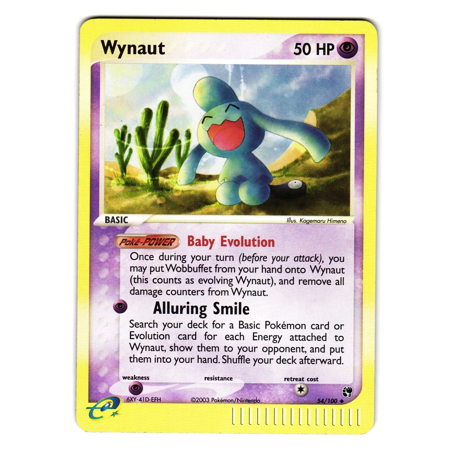 WYNAUT 54/100 REVERSE HOLO EX SANDSTORM POKEMON TCG