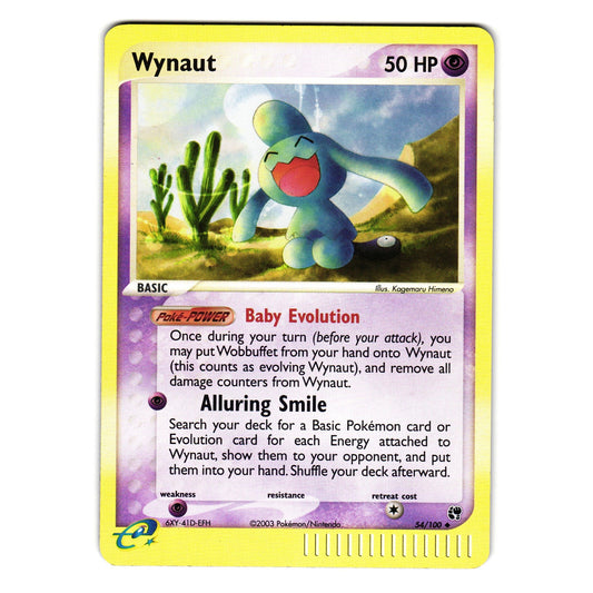 WYNAUT 54/100 REVERSE HOLO EX SANDSTORM POKEMON TCG