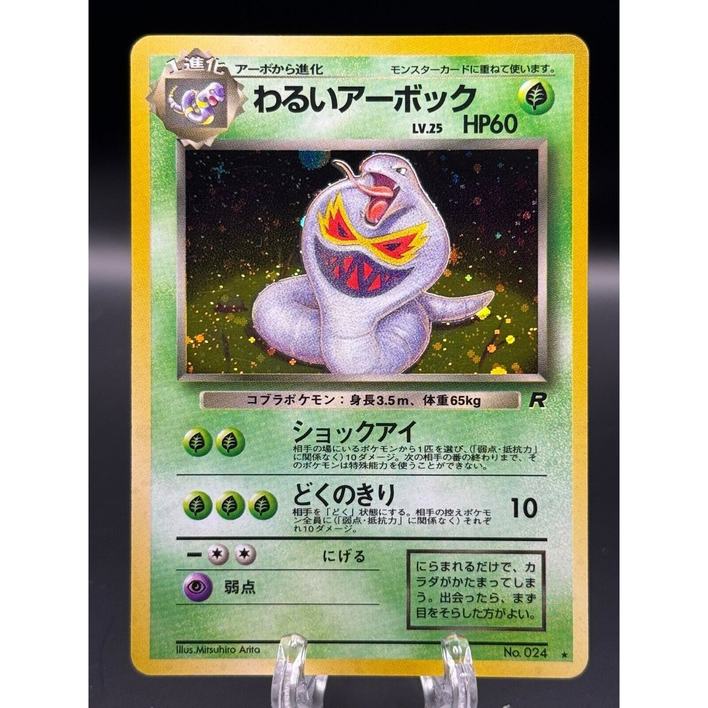 Arbok Team Rocket Holo Old Back Japanese Pokémon TCG