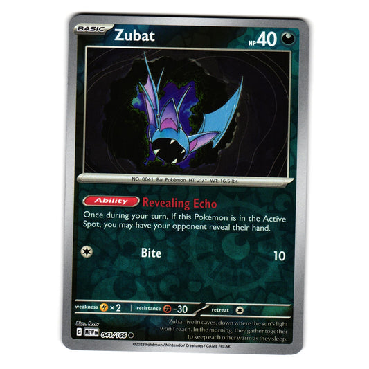 ZUBAT 041/165 REVERSE HOLO SCARLET AND VIOLET 151 POKEMON TCG