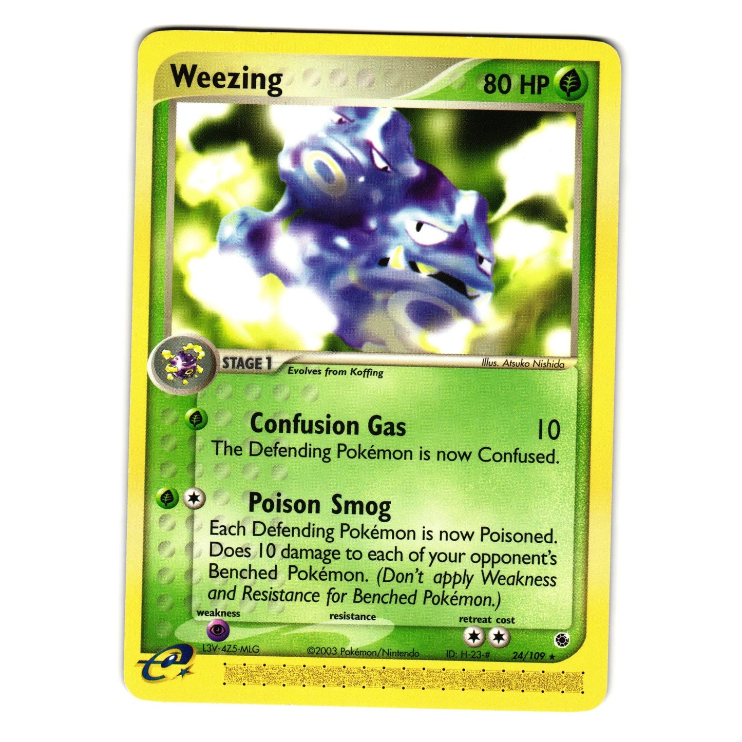 WEEZING 24/109 EX RUBY AND SAPPHIRE POKEMON TCG