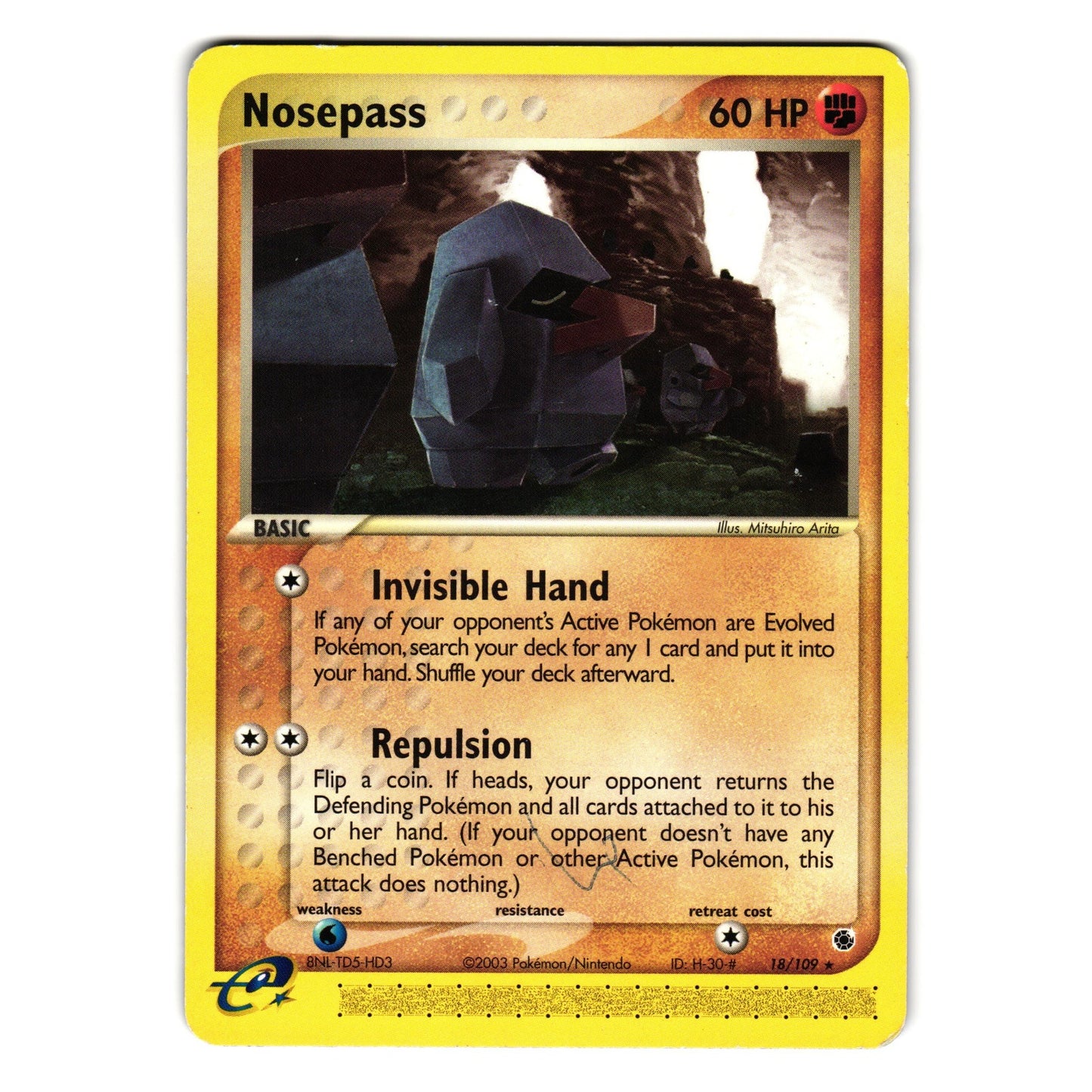 NOSEPASS 18/109 EX RUBY AND SAPPHIRE POKEMON TCG