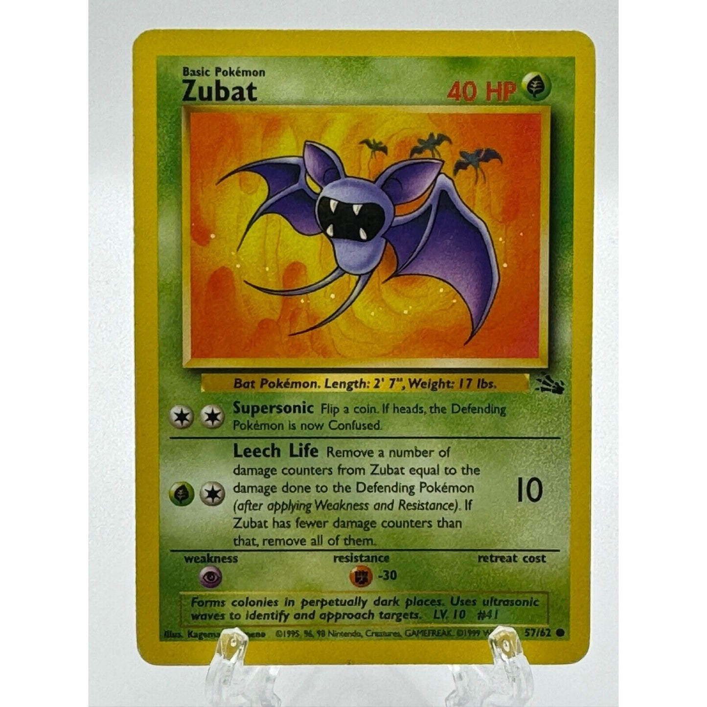 Zubat 57/62 Fossil Pokémon TCG