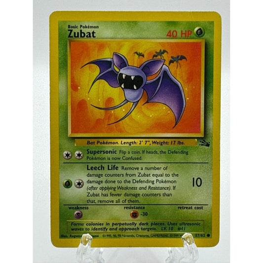 Zubat 57/62 Fossil Pokémon TCG