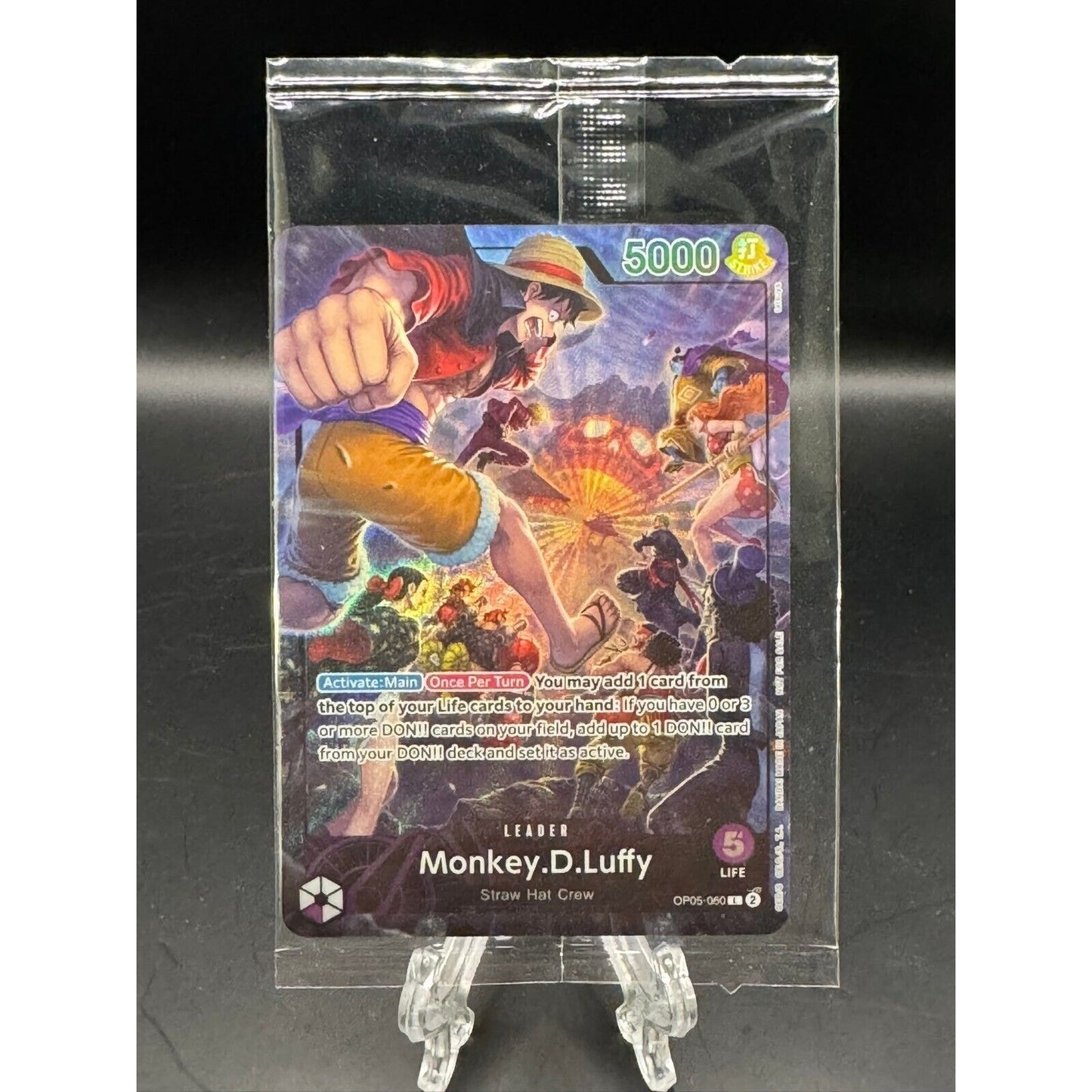 MONKEY.D.LUFFY OP05-060 PSA EXCLUSIVE SEALED PROMO ONE PIECE CARD GAME