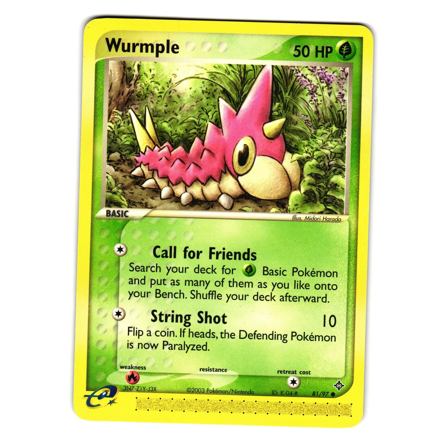 WURMPLE 81/97 EX DRAGON POKEMON TCG