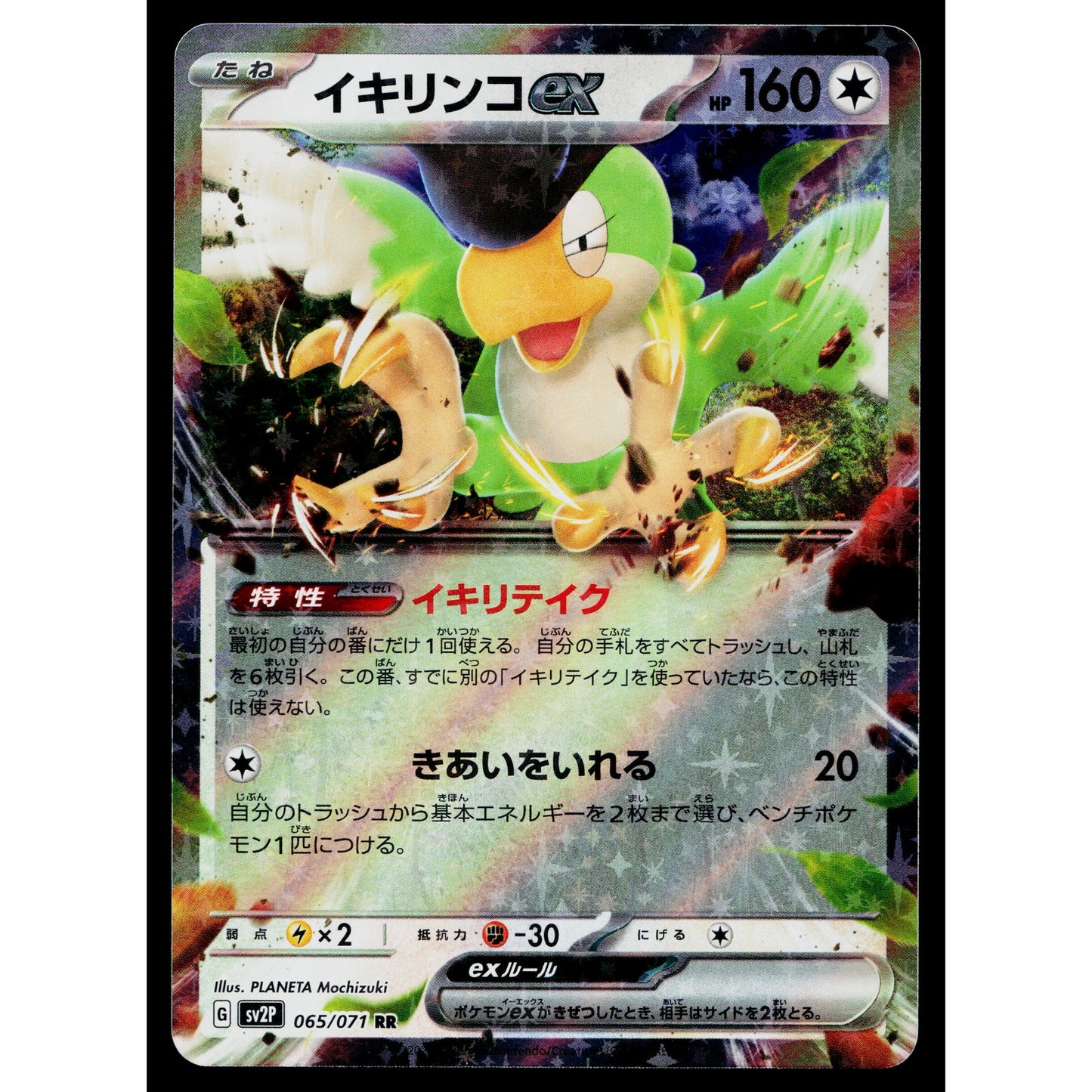 SQUAWKABILLY EX 065/071 SNOW HAZARD JAPANESE POKEMON TCG