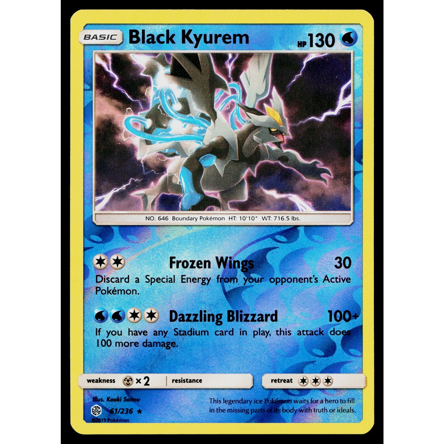 BLACK KYUREM 61/236 REVERSE HOLO COSMIC ECLIPSE POKEMON TCG