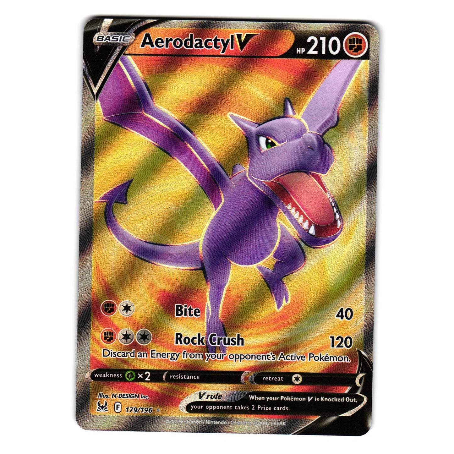 AERODACTYL V 179/196 LOST ORIGIN POKEMON TCG