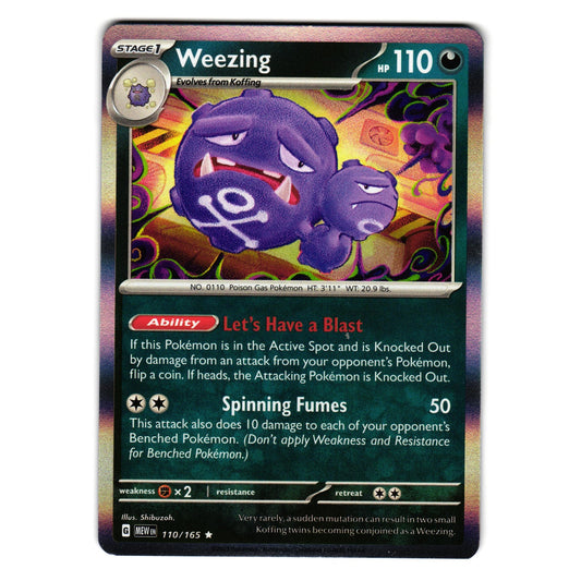 WEEZING 110/165 SCARLET AND VIOLET 151 POKEMON TCG