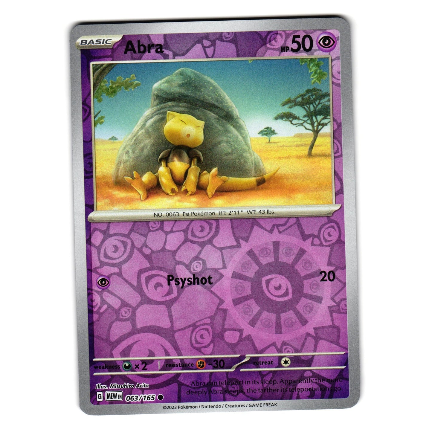 ABRA 063/165 REVERSE HOLO SCARLET AND VIOLET 151 POKEMON TCG