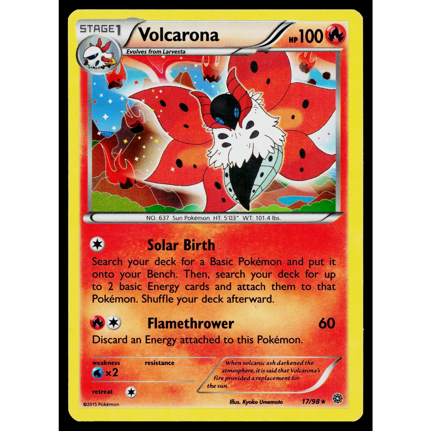 VOLCARONA 17/98 ANCIENT ORIGINS POKEMON TCG