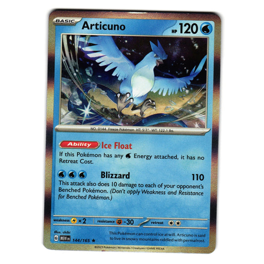 ARTICUNO 144/165 SCARLET AND VIOLET 151 POKEMON TCG