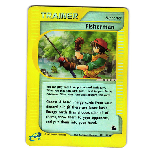 FISHERMAN 125/144 REVERSE HOLO SKYRIDGE POKEMON TCG