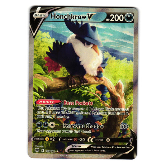 HONCHKROW V 162/172 BRILLIANT STARS HOLO POKEMON TCG