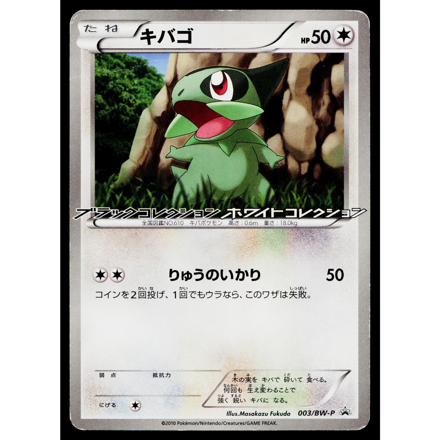 AXEW 003/BW-P BLACK AND WHITE PROMOS JAPANESE POKEMON TCG