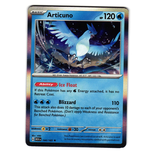 ARTICUNO 144/165 SCARLET AND VIOLET 151 POKEMON TCG