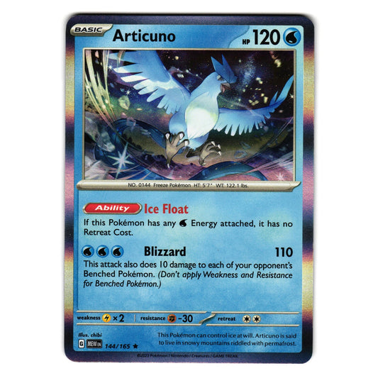 ARTICUNO 144/165 SCARLET AND VIOLET 151 POKEMON TCG