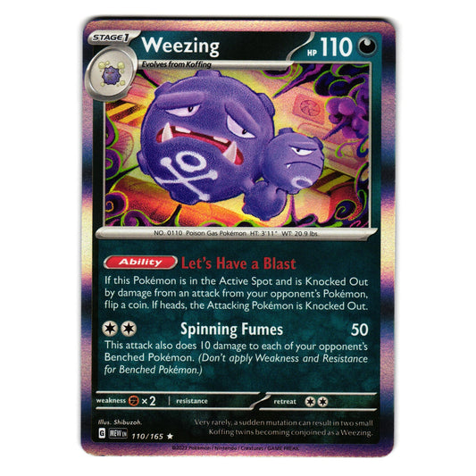 WEEZING 110/165 SCARLET AND VIOLET 151 POKEMON TCG