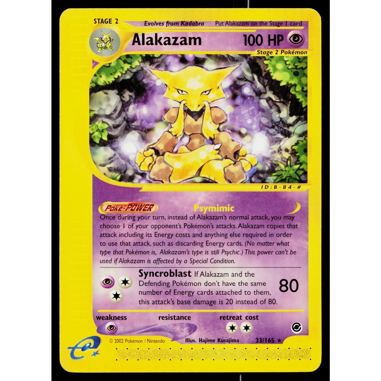 ALAKAZAM 33/165 EXPEDITION BASE SET POKEMON TCG