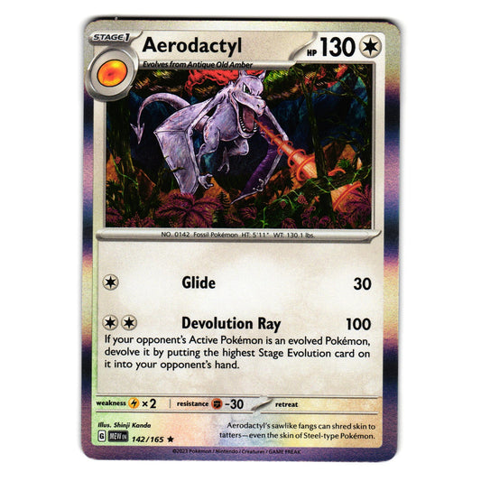 AERODACTYL 142/165 SCARLET AND VIOLET 151 POKEMON TCG