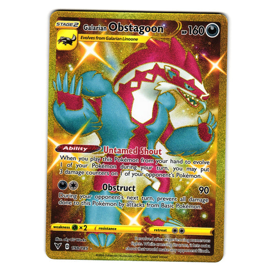 GALARIAN OBSTAGOON 198/185 VIVID VOLTAGE HOLO POKEMON TCG