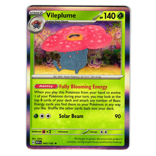 VILEPLUME 045/165 SCARLET AND VIOLET 151 POKEMON TCG